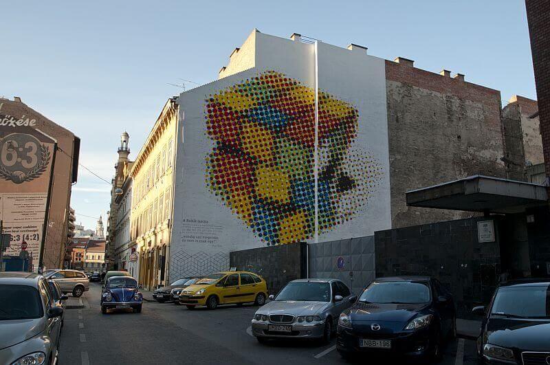 Rubik's cube mural